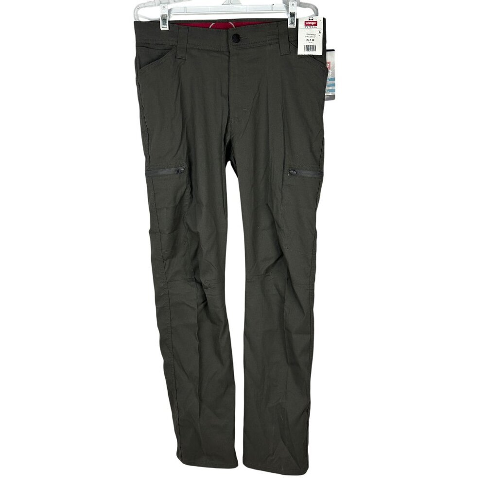 Wrangler Outdoor Mens All Terrain Cargo Pants Straight Fit 30x30 Dark Gray
